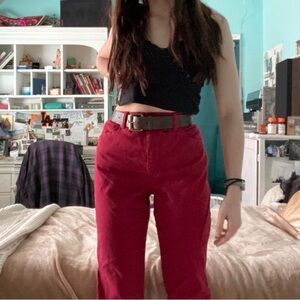 vintage red jeans